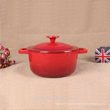 5 L enameled cast iron casserole dish with lid